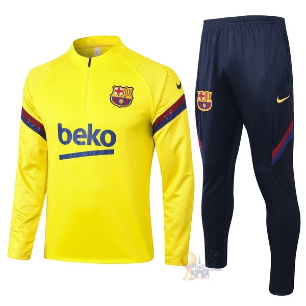 Calcio Maglie Giacca Barcellona 2020 2021 Giallo
